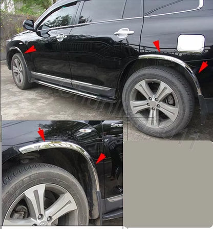 Fender Flare Kit Wheel Arch Cover Trim for Toyota Highlander (2011-2013)