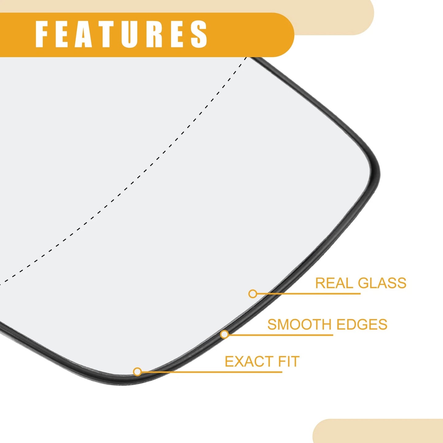 Left Rear View Mirror Glass for Land Rover RR Sport (2006-2009)