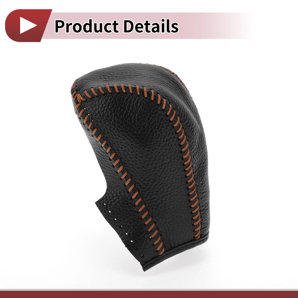 Gear Shift Knob Cover Pebbled Black/Brown for Chevrolet Cruze