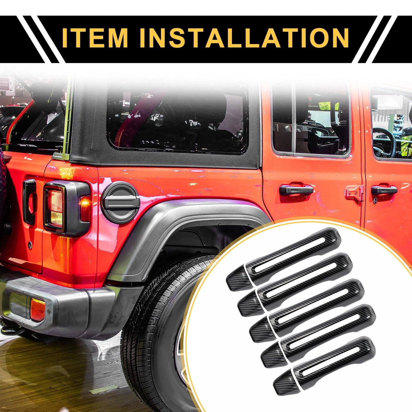 Door Tailgate Handle Cover for Jeep Gladiator JT (2020-2023)