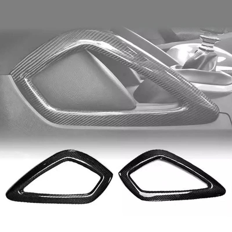 Carbon Fiber Console Shift Side Armrest Cover Trim for Hyundai Veloster 11-17