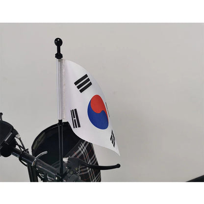 Black Motorcycle Pole Mount for Harley, Honda, BMW - Universal Flag Holder