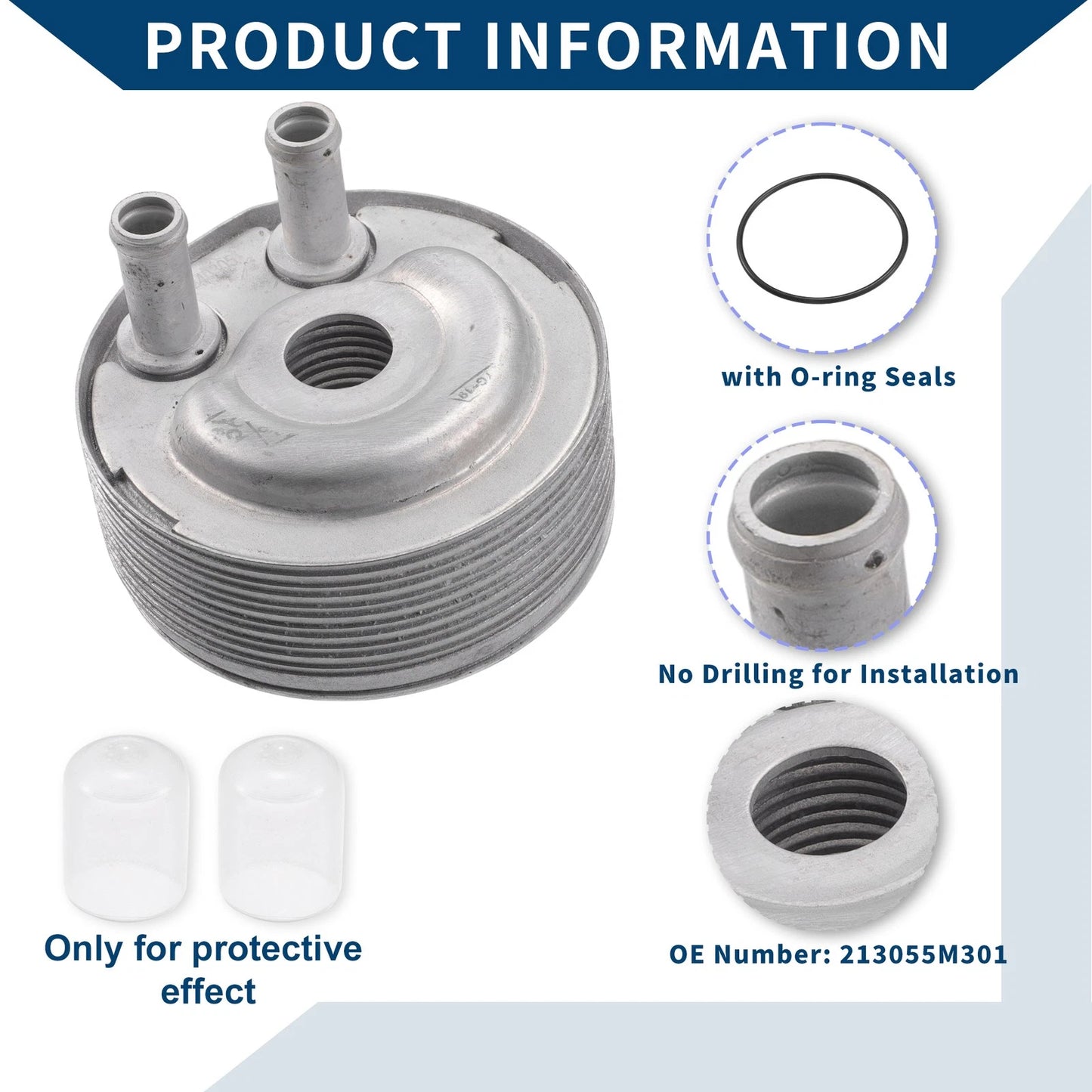 Engine Oil Cooler with Seals for Ford Fusion (2013-2016)