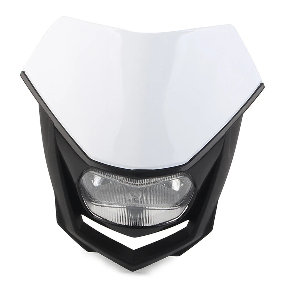 Universal Headlight Fairing for Supermoto Dirt Bike - White