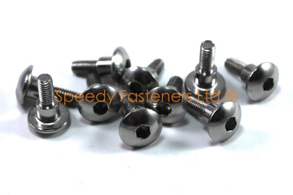 2 x M5 Stainless Fork Head Bolts 6mm Shoulder for Suzuki GSX-R