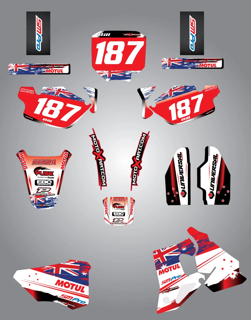 Custom Graphic Kit - Aussie Pride for Honda CR 80 (1996-2002)
