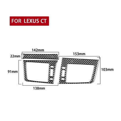 For Lexus CT200h 2011-2017 Carbon Fiber Side Dash Air Outlet Vent Cover Trim