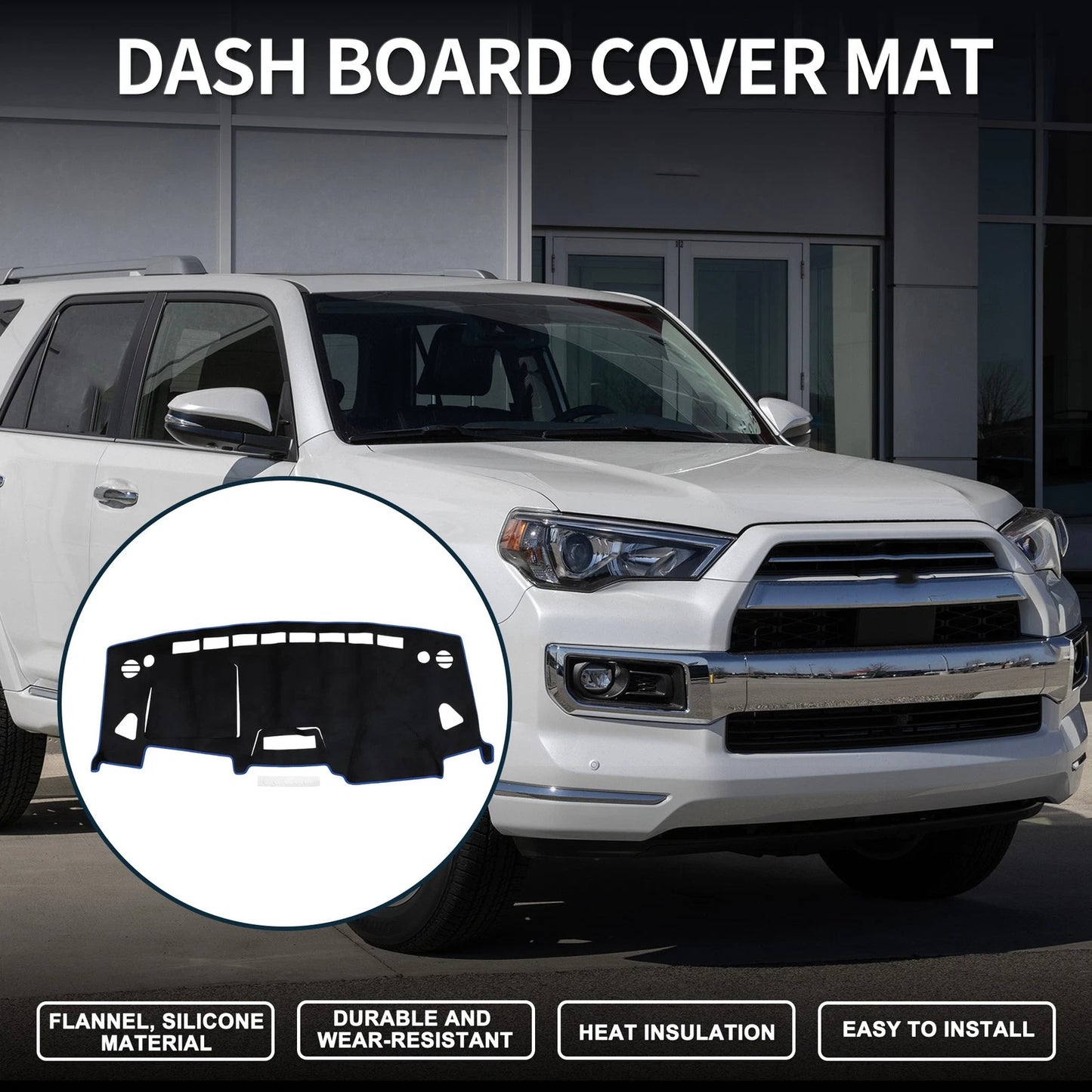 Dashboard Cover Mat for Suzuki Solio MA15S Sun Protector Black Blue (2001-2015)