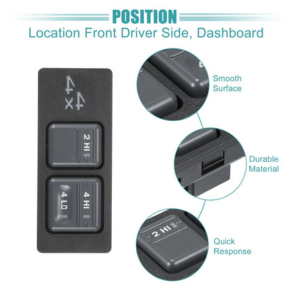 4WD Selector Switch 4x4 Wheel Drive Switch for Chevrolet K1500 (1996-1999)