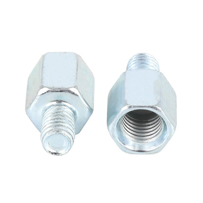 2 x 10mm–8mm Positive Motorcycle Rearview Mirror Adapter Bolt Screw