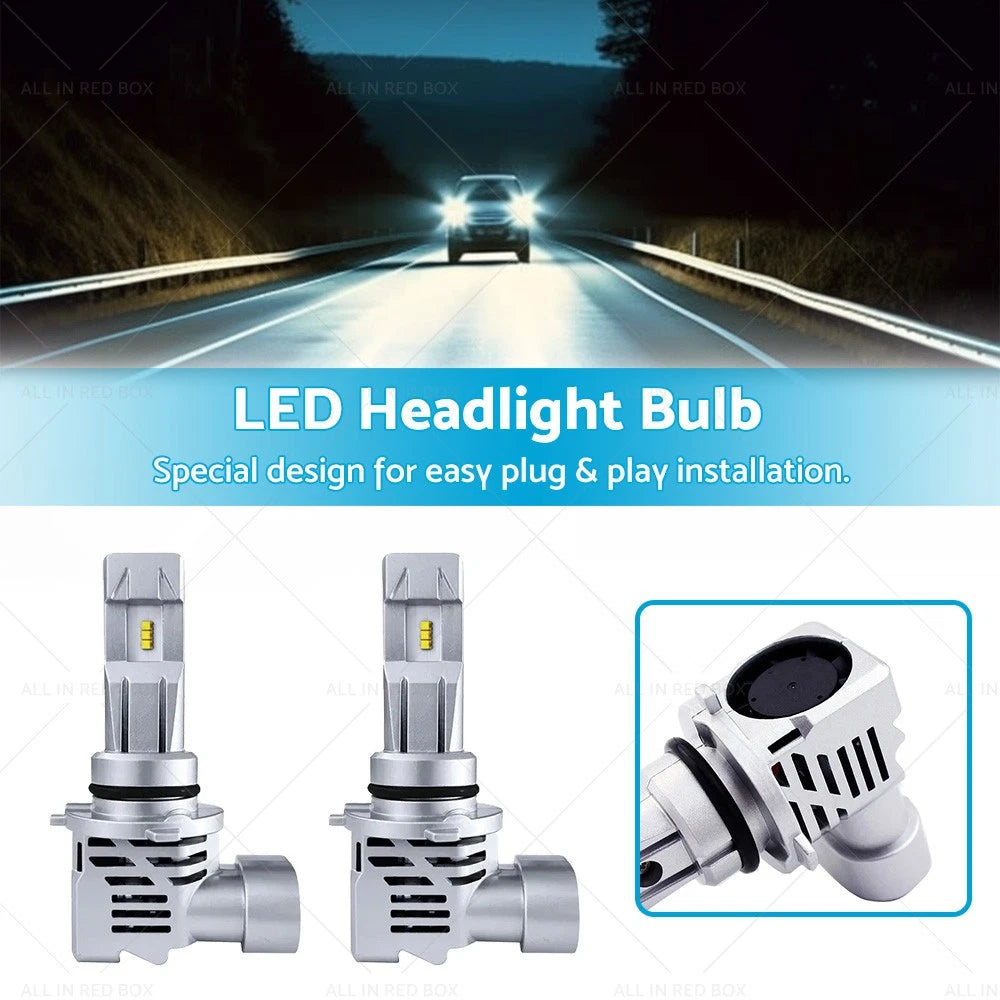 9006 HB4/9012 HIR2 LED Headlight Bulbs 6000K for Car
