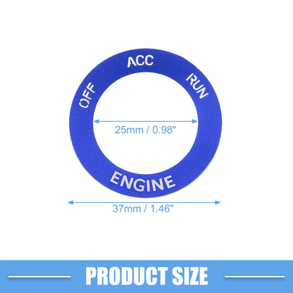 Engine Start Button Sticker for Dodge Charger Challenger Aluminum Alloy Blue