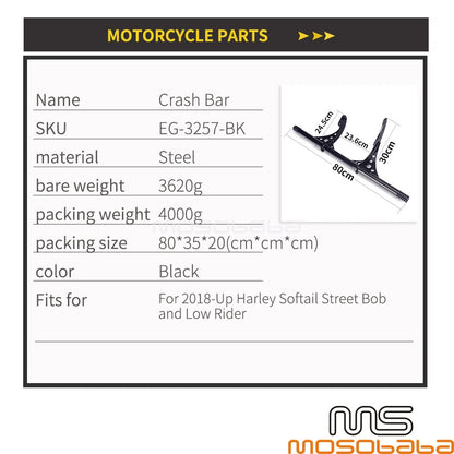 Engine Crash Bar for 2018-UP Harley Softail Street Bob FXBB & Low Rider