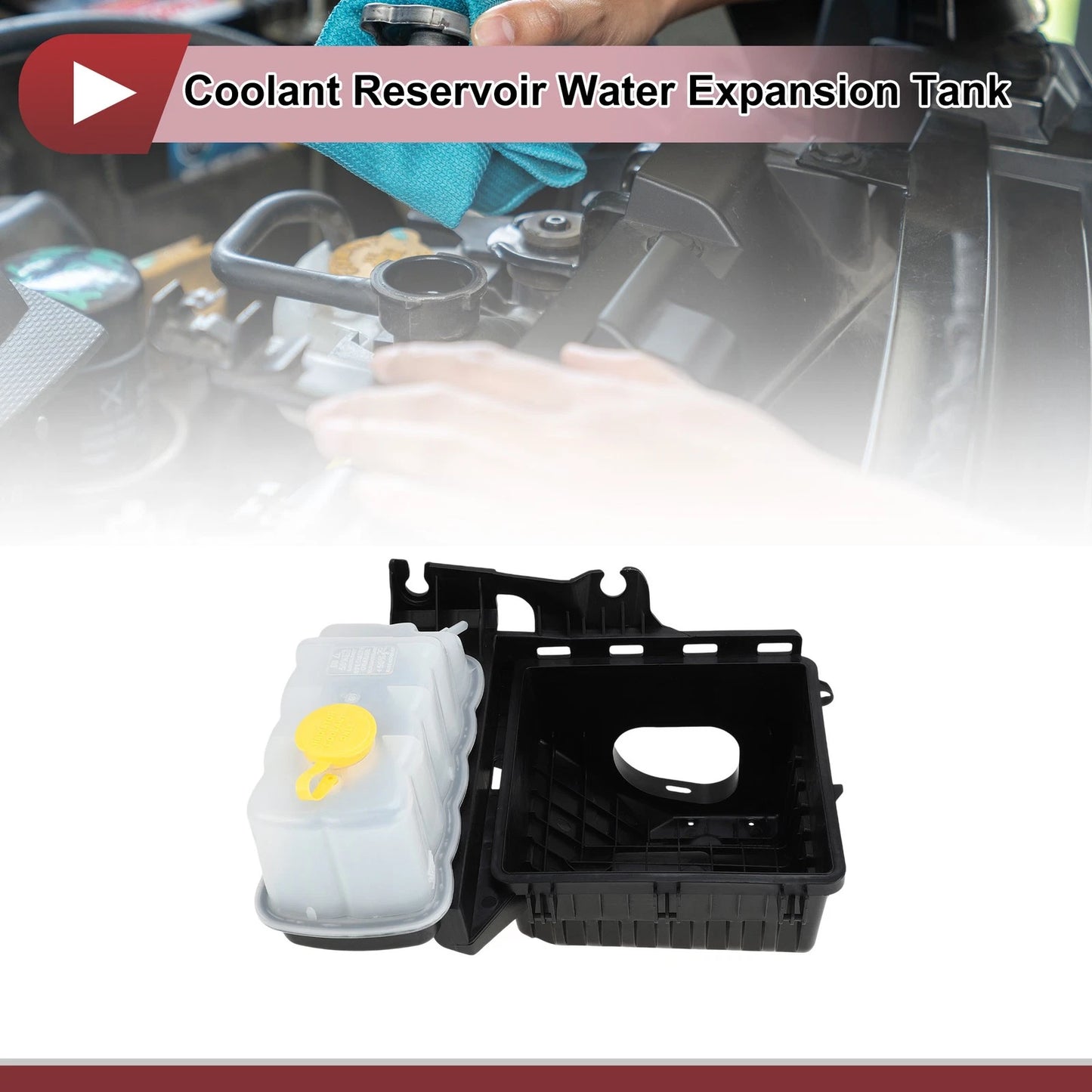 Coolant Expansion Overflow Tank w/ Cap for Ford F-150, Lincoln Mark LT (2004-2008)