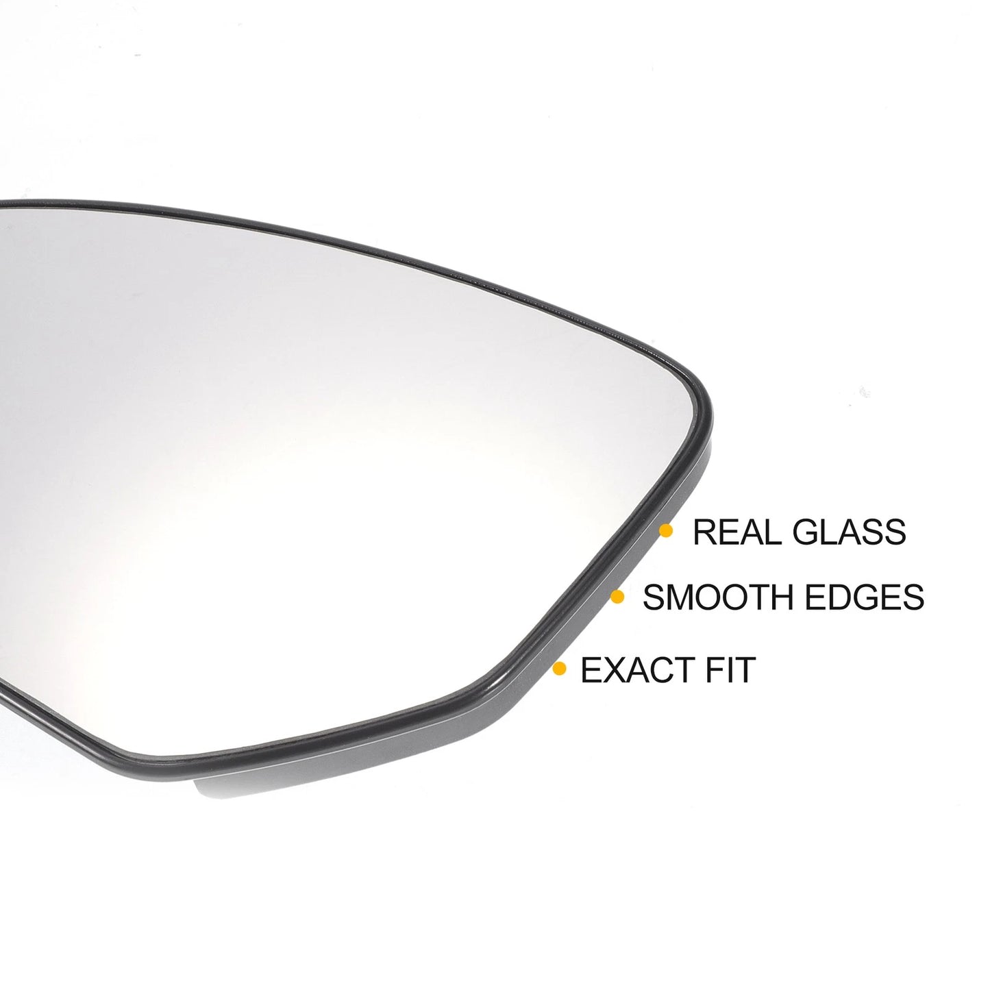 Left Side Heated White Mirror Glass for Honda Civic (2012-2017)