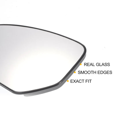 Left Side Heated White Mirror Glass for Honda Civic (2012-2017)