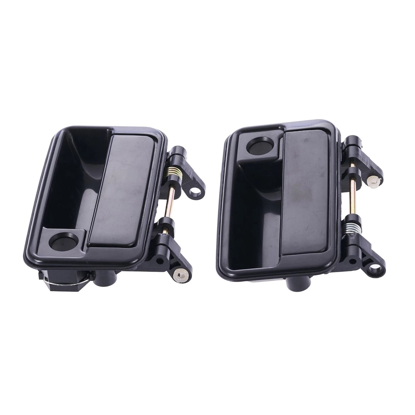 Door Handle Outer Set of 2 Black Front Left+Right for Suzuki Swift (1989–1999)
