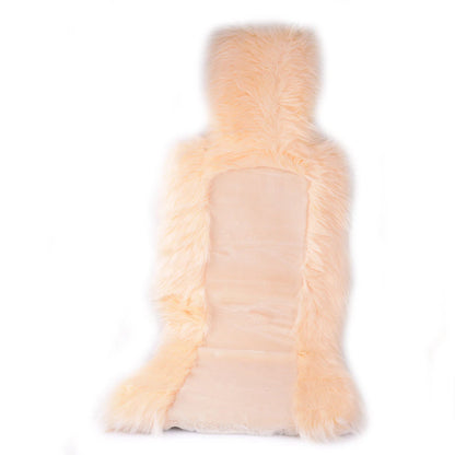 Beige Front Seat Cover Soft Cushion Pad Protector for Car