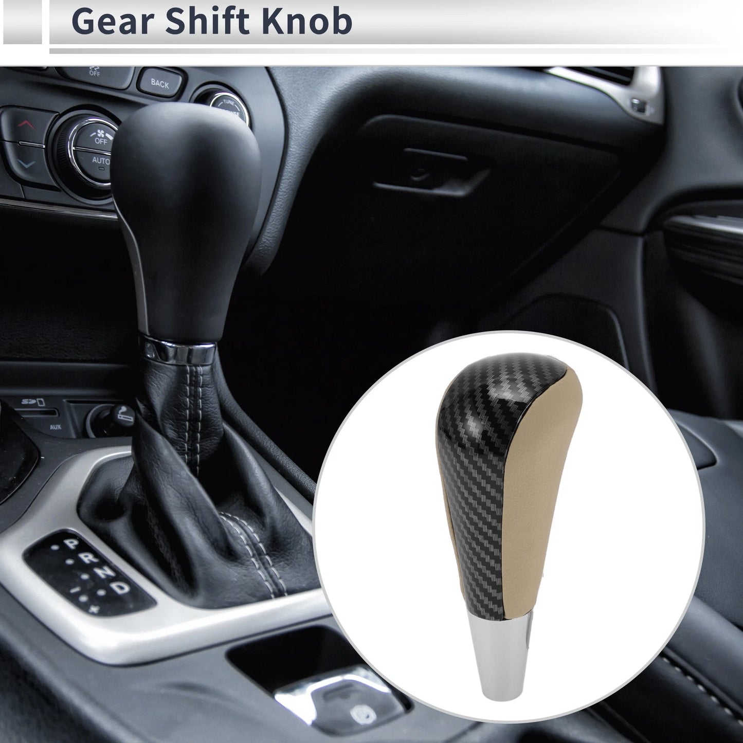 Gear Shift Knob Plastic Faux Leather for Toyota Corolla (2005–2019)