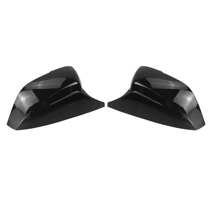Gloss Black Rear Side Mirror Covers for Infiniti Q50 Q60 QX30 Q70 (2014-2023)