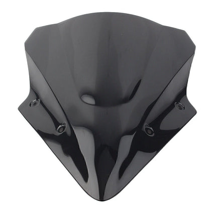 Dual Bubble Windscreen for Kawasaki Ninja 650 EX650 ER6F (2017-2019) Black