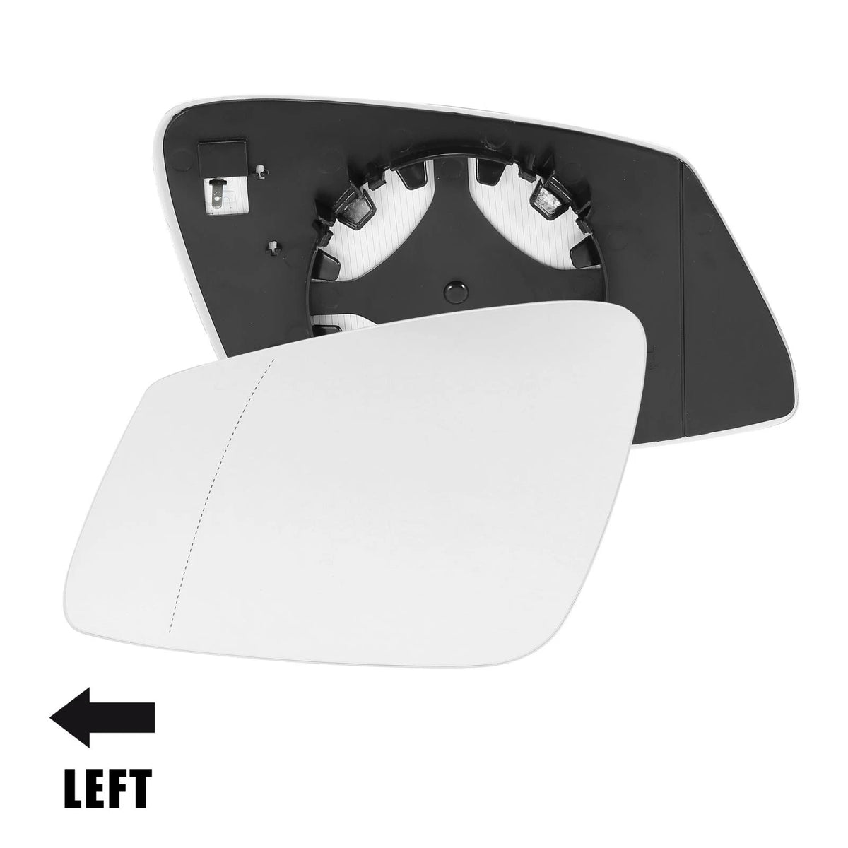 Heated Mirror Glass with Backing Left Side for BMW F10 528i/550i (2009-2017)