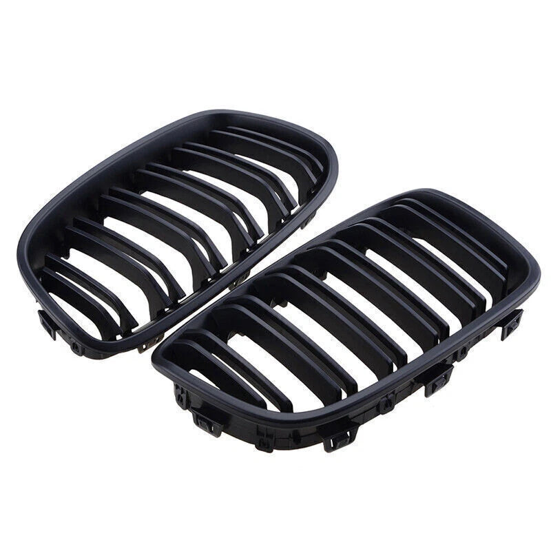 Matte Black Front Kidney Grilles for BMW F20/F21 2011-2014 (2011-2014)