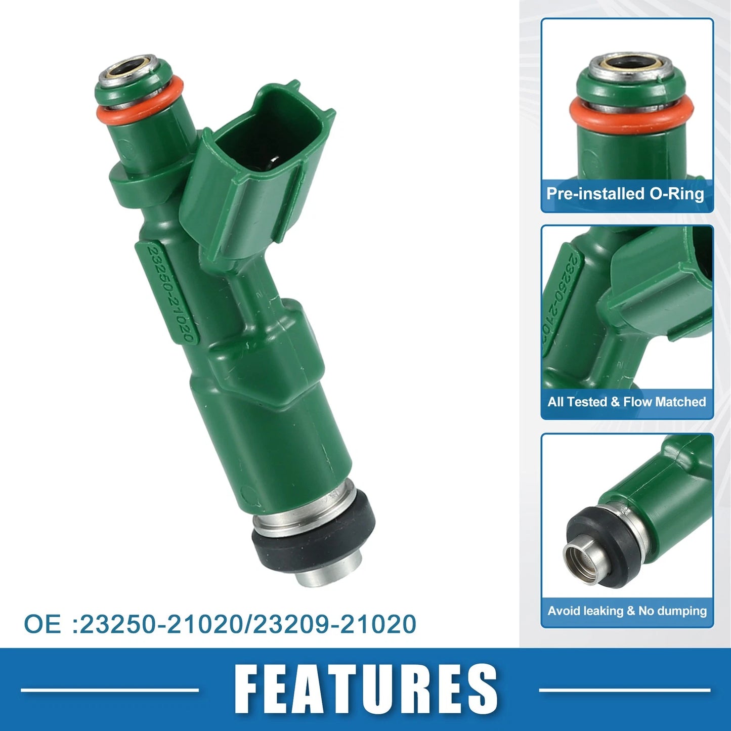 Fuel Injector 4 x No.23250-21020 for Toyota Yaris I Hatchback 1.5 (01-05)