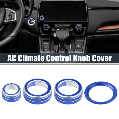 4pcs AC Knob Covers for Honda CR-V 2017-2021 Blue