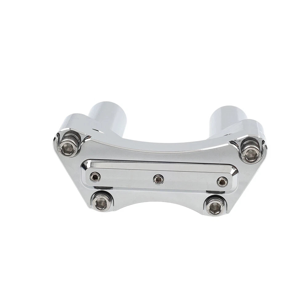 Chrome 3.5" Handlebar Riser & Top Clamp for Harley Dyna, Road Glide (2006-2023)