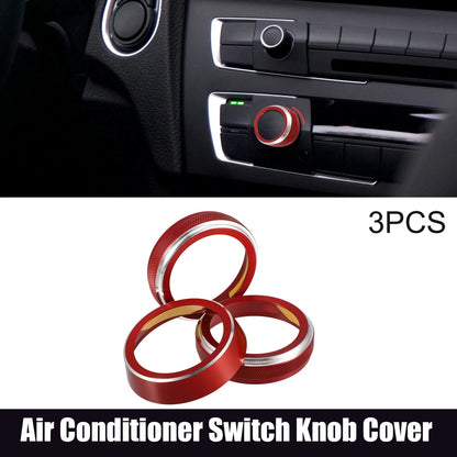3 x Car Air Conditioner Switch Knob Cover Rings for Suzuki JB64W JIMNY (2018-2023)