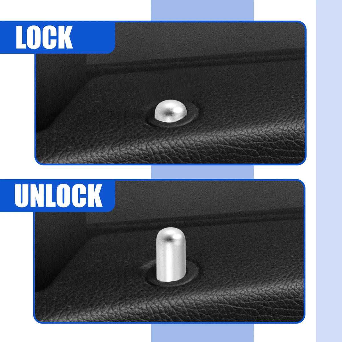 Door Lock Rod Knob and Button Cover for BMW 328i 335i (2007 - 2013)