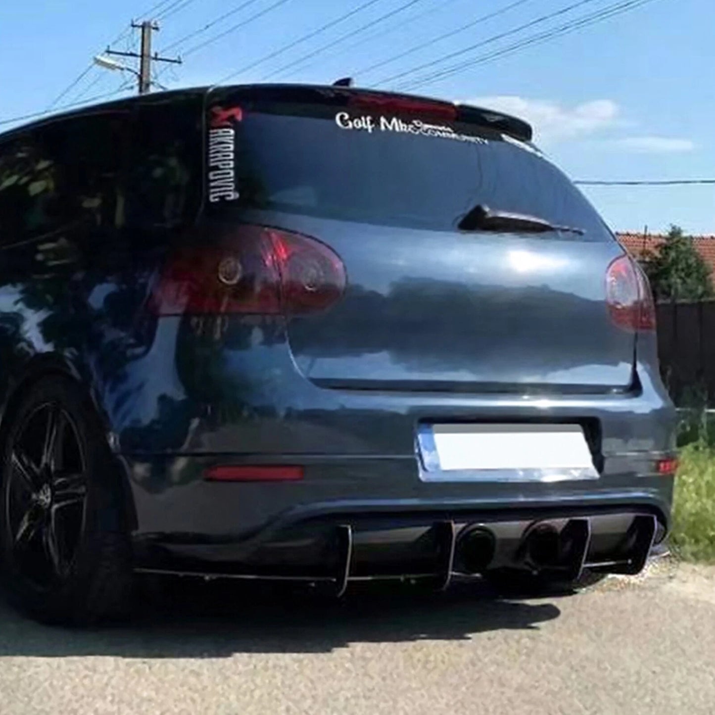 Rear Bumper Diffuser Cover for VW Golf 5 MK5 R32 (2005-2008)
