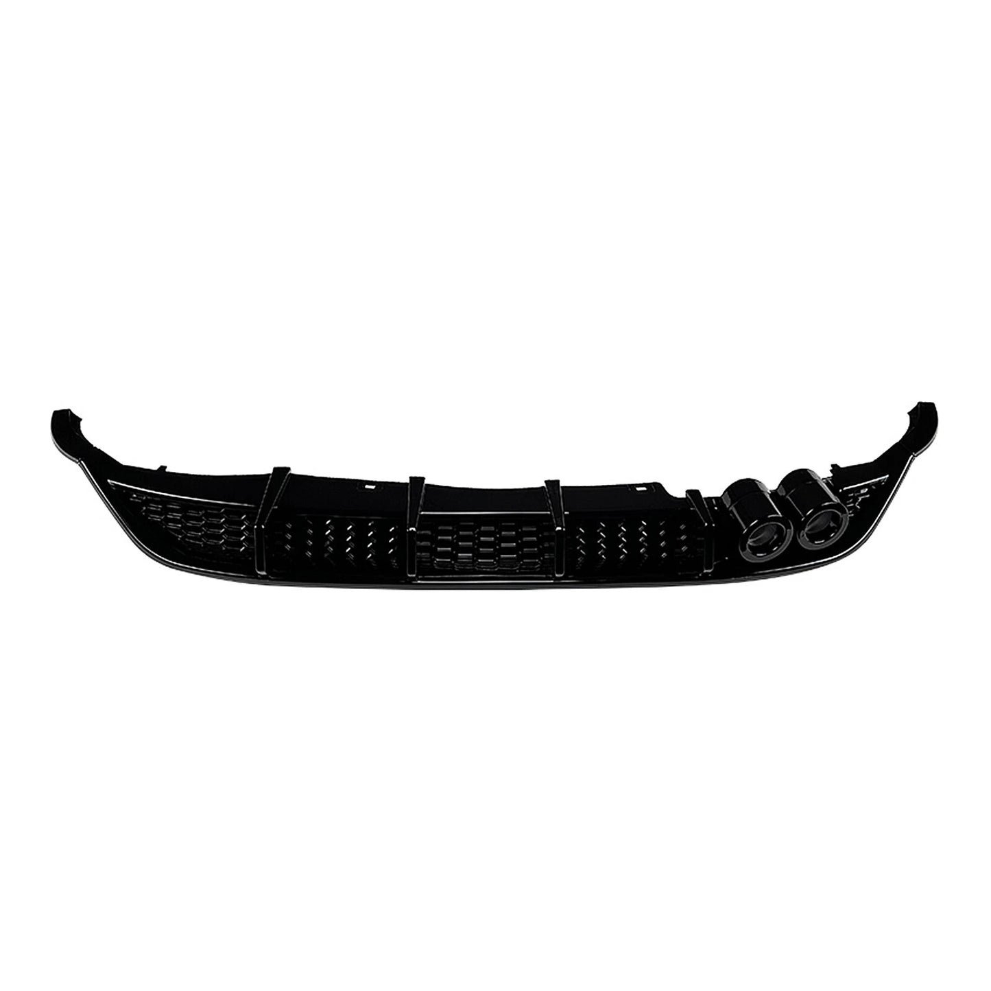 Gloss Black Rear Bumper Diffuser with Tips for VW Polo MK6 (2019-2024)