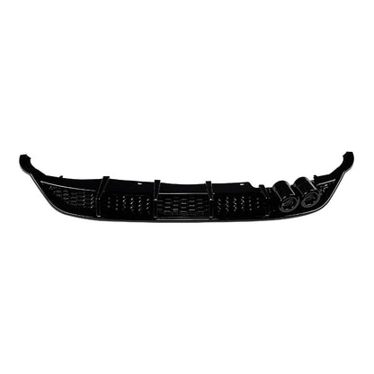 Gloss Black Rear Bumper Diffuser with Tips for VW Polo MK6 (2019-2024)