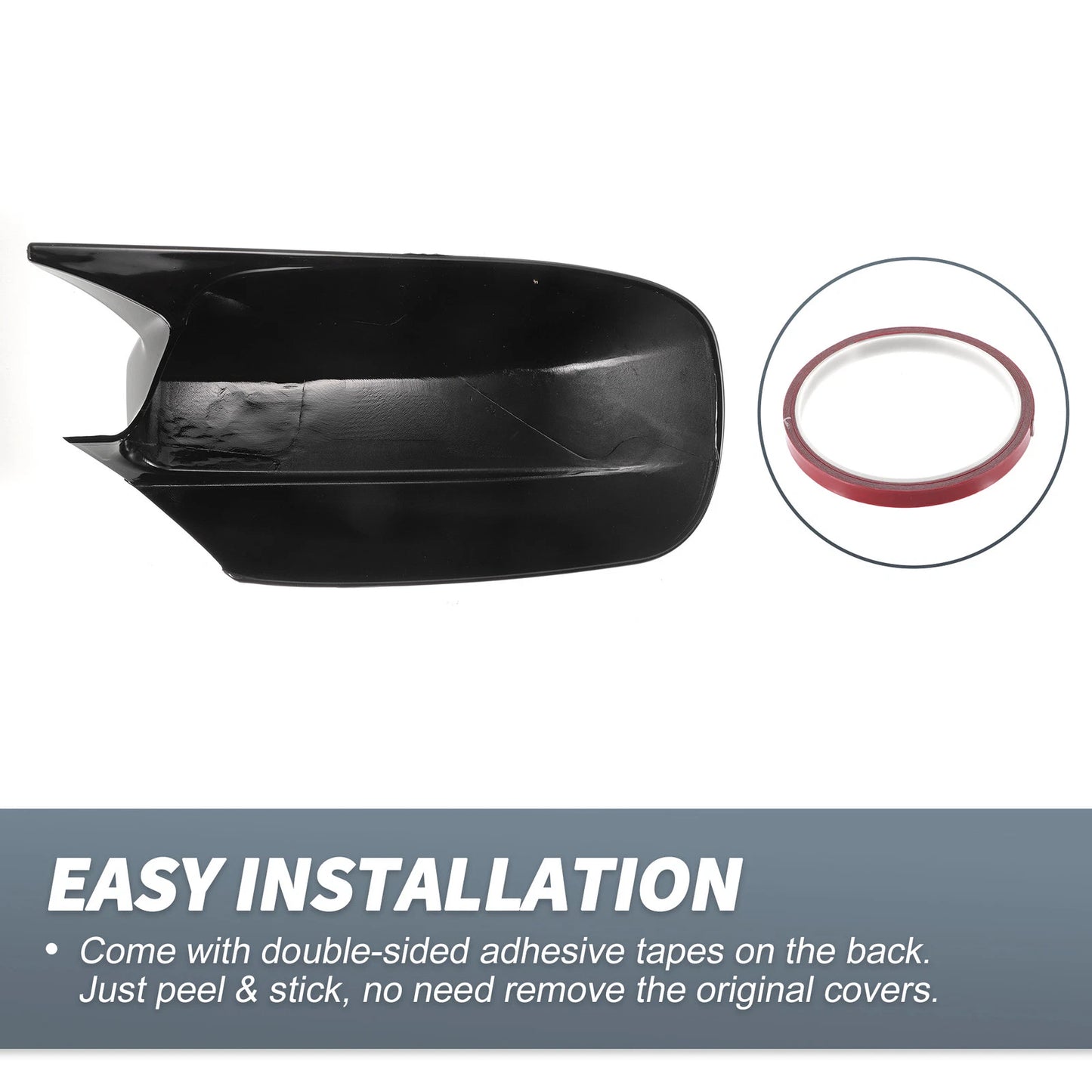 Rearview Mirror Cover Overlay Gloss Black for Dodge Charger (2011-2021)