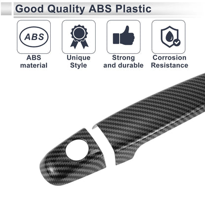Door Handle Cover Trim for Toyota Highlander (2014-2019) Carbon Fiber Black