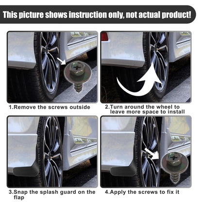 Car Mud Flaps Splash Guards  Black for Toyota Camry (2018-2022)