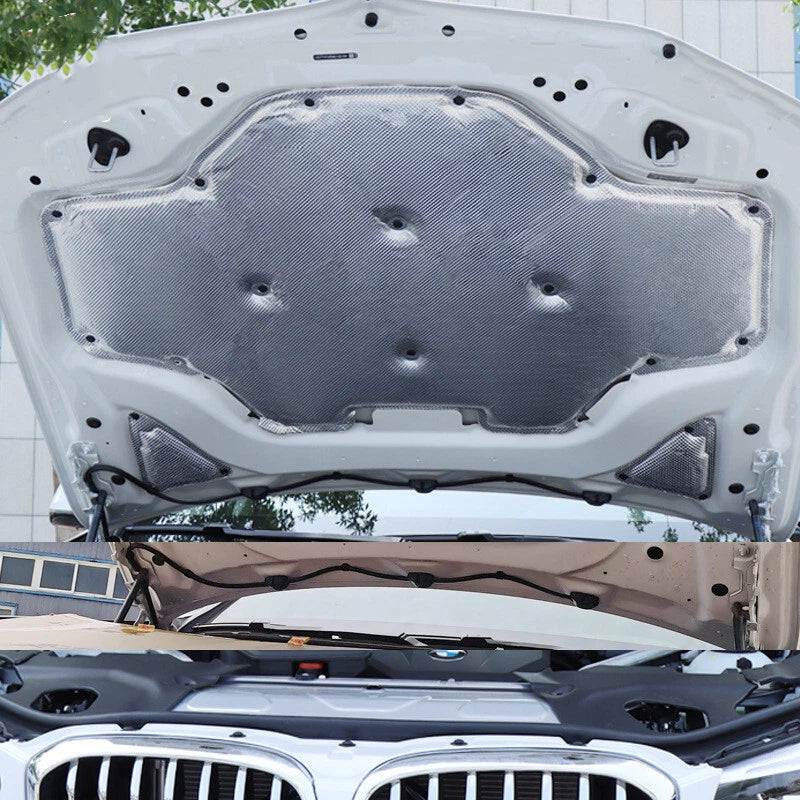 Cotton Hood Engine Sound Insulation Soundproof Pad for BMW X3 X4 (2018–2024)