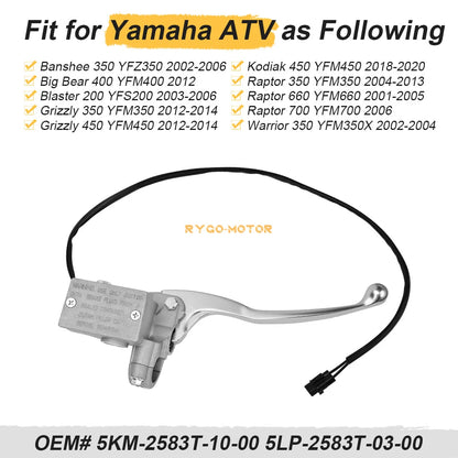 Front Brake Master Cylinder with Brake Switch for Yamaha Blaster YFS200 (1988–2002)