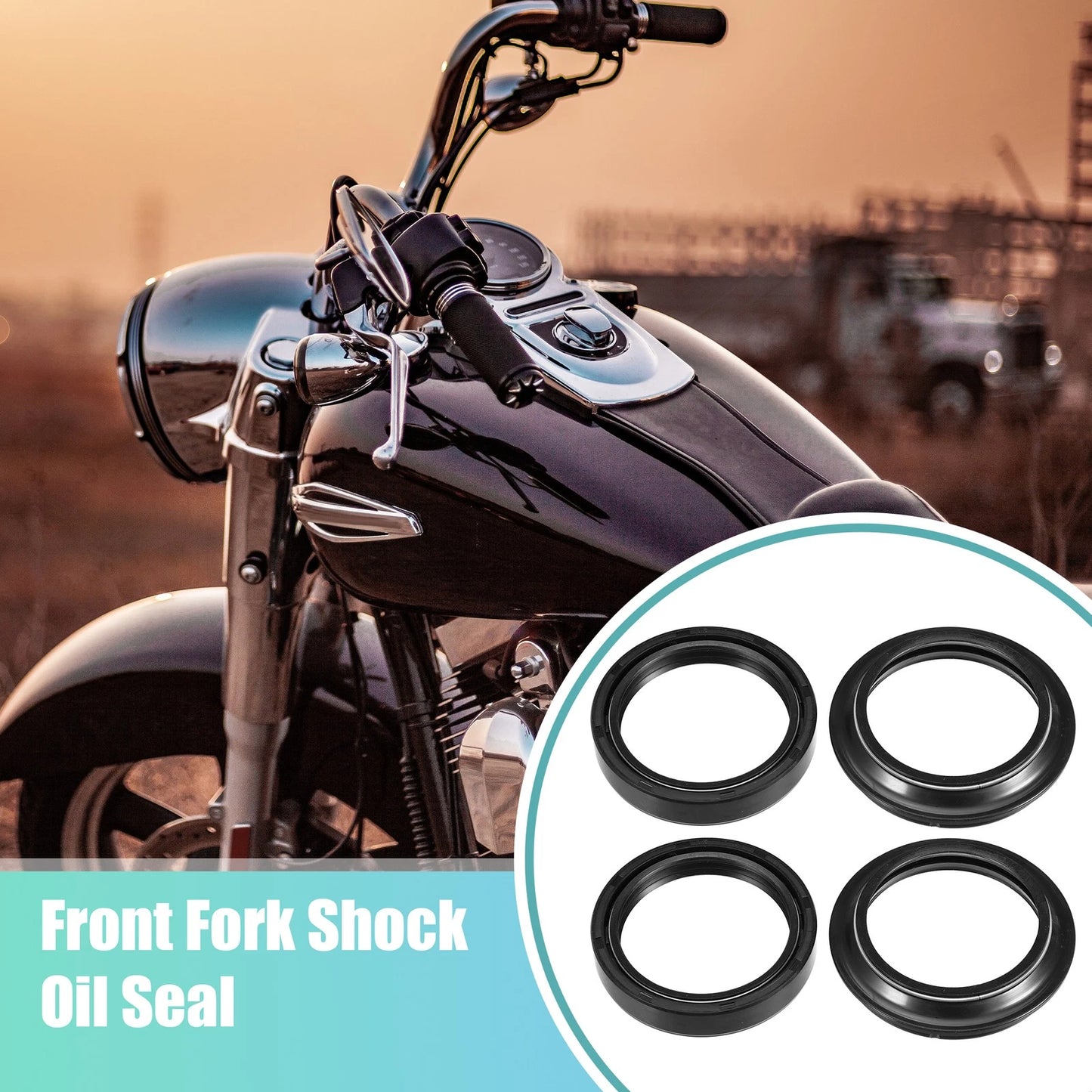 Set 46x58x11mm Front Fork Shock Oil Seal and Dust Seal for Kawasaki ZX-6R