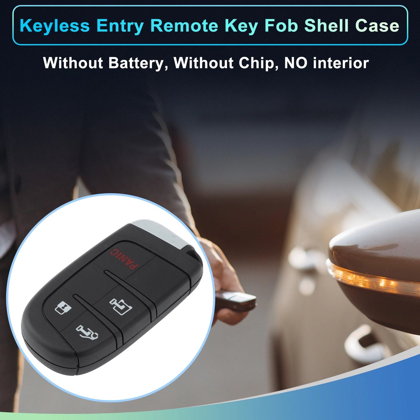 4 x Key Fob Shell Case for Dodge Ram ProMaster (2022 - 2023)