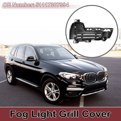 Front Right Fog Light Grill for BMW X5 (2014-2018) 1 x Black