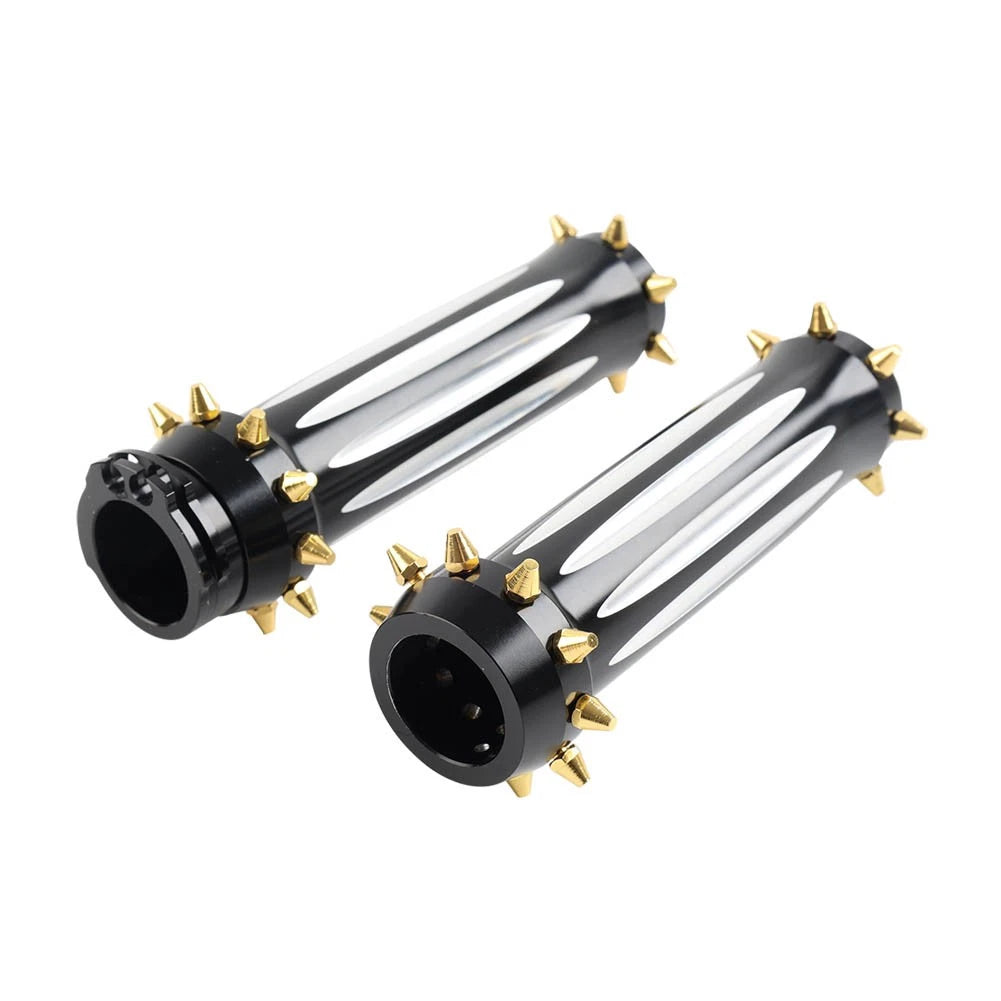 1'' Hand Grips for Harley Touring Dyna Softail - Black & White