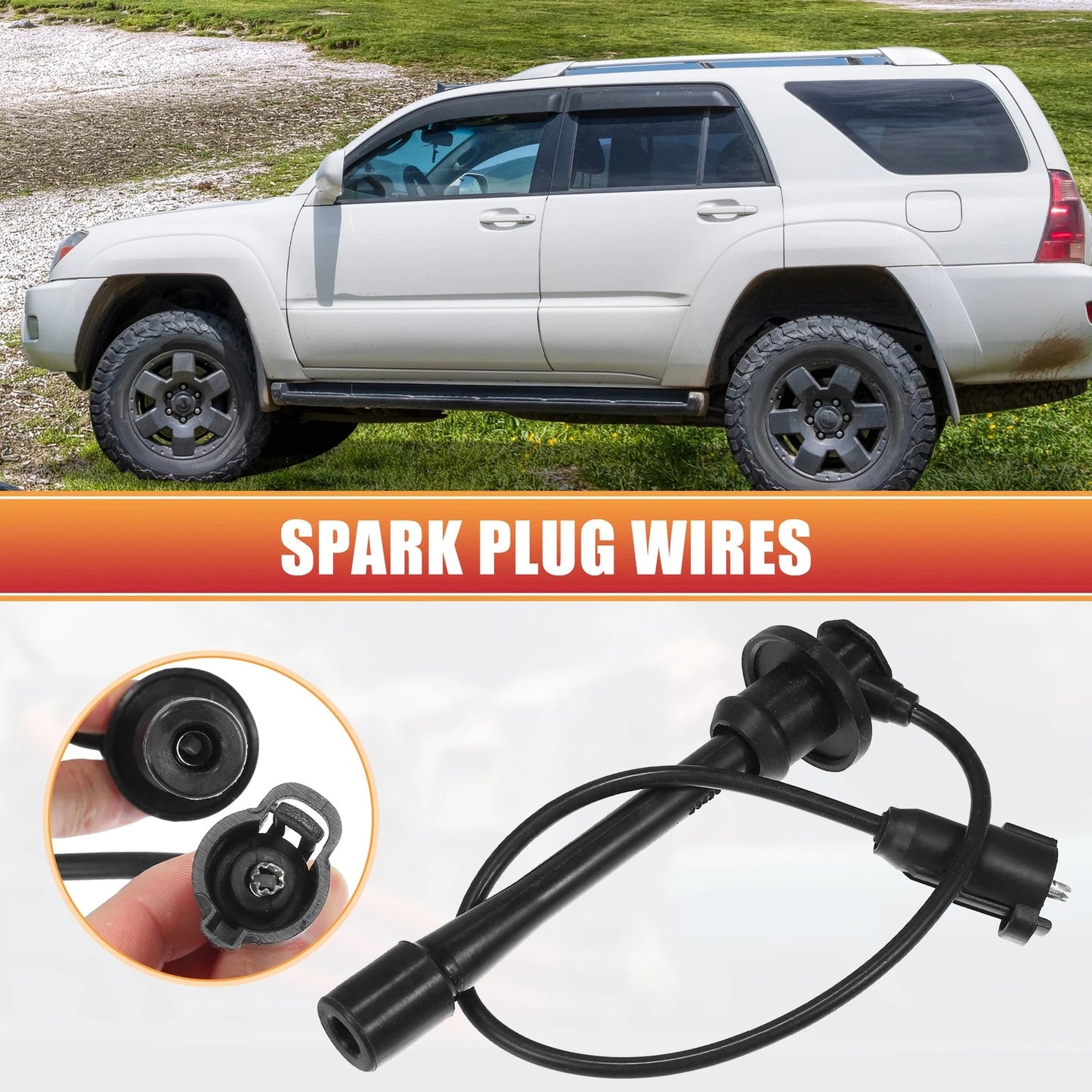 4 Pcs Spark Plug Wire Ignition Coil Cable for Toyota Tacoma
