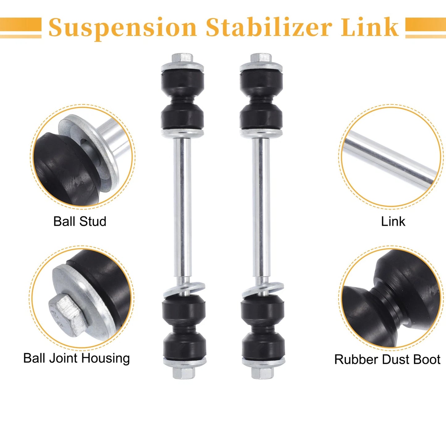Front Stabilizer Sway Bar Link for Ford Mustang & GMC Savana 1500