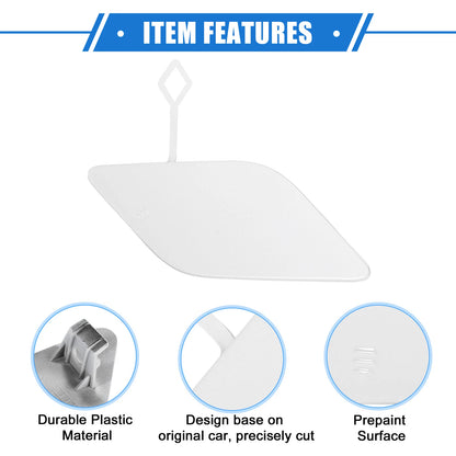 Front Bumper Tow Hook Eye Hole Cap for Mercedes-Benz E350 (2010-2013) White