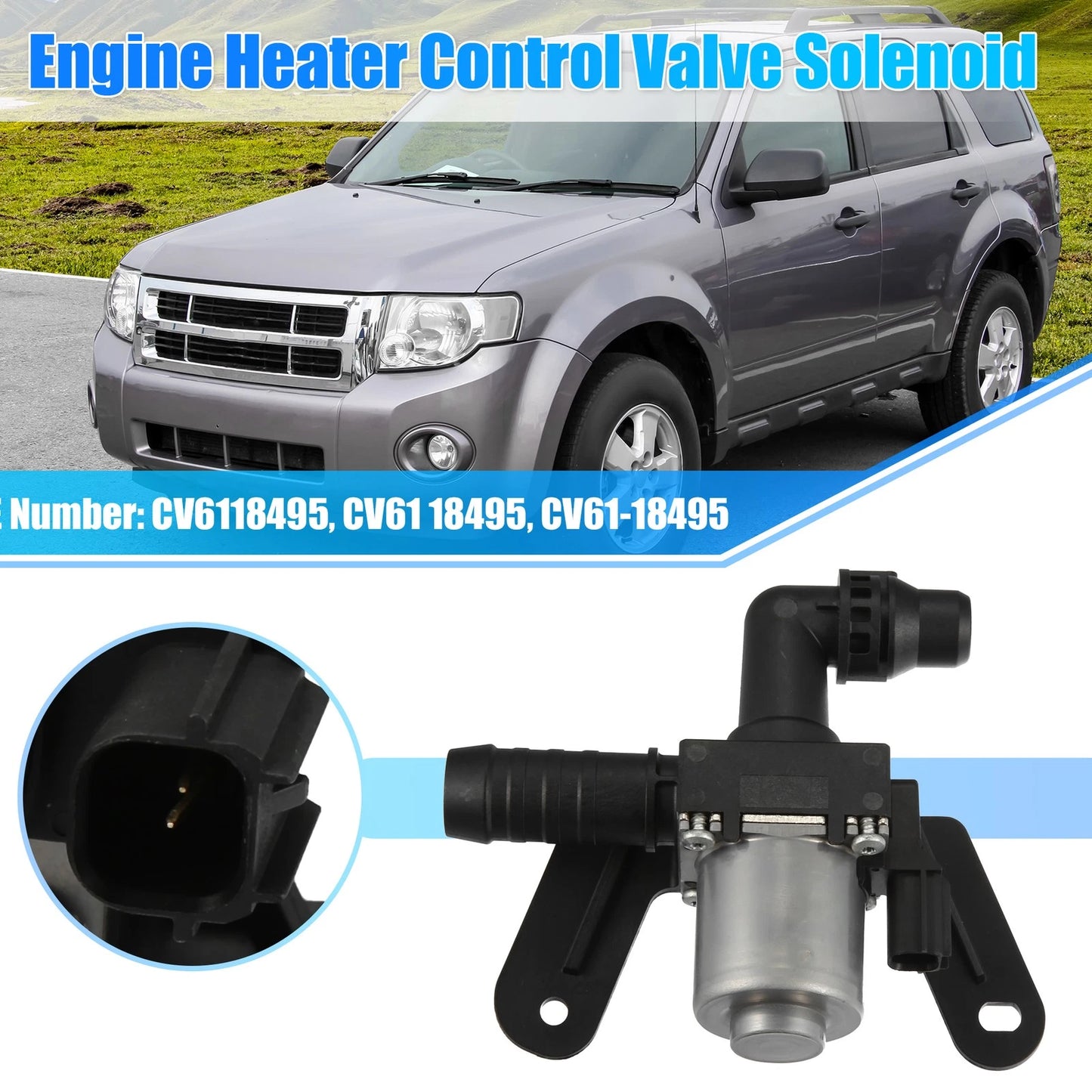 Car Engine Heater Control Valve Solenoid for Ford Escape (2013-2019)
