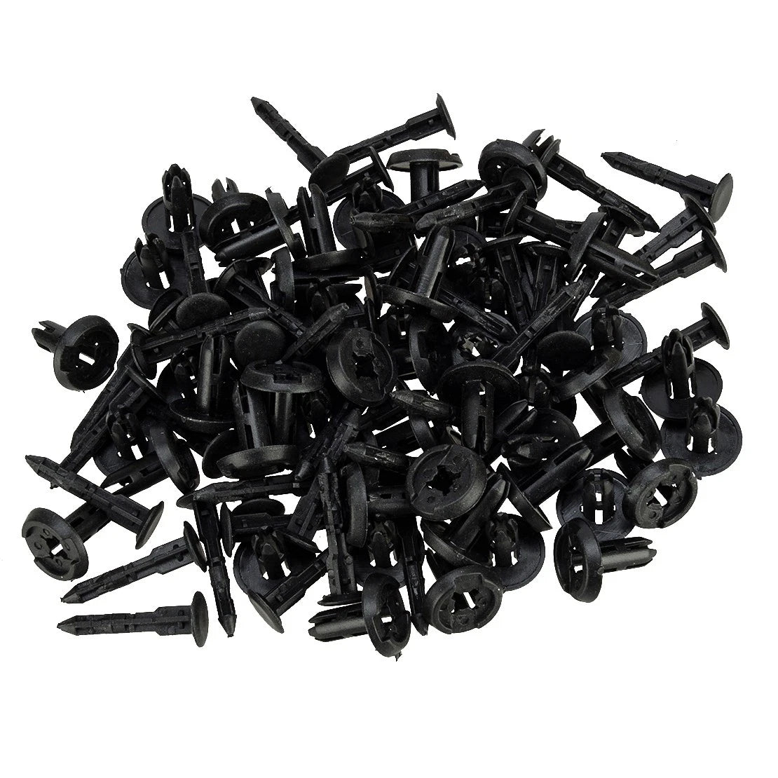 100 x 6mm Bumper Bonnet Trim Fixings Clips Rivets for Various Makes & Models