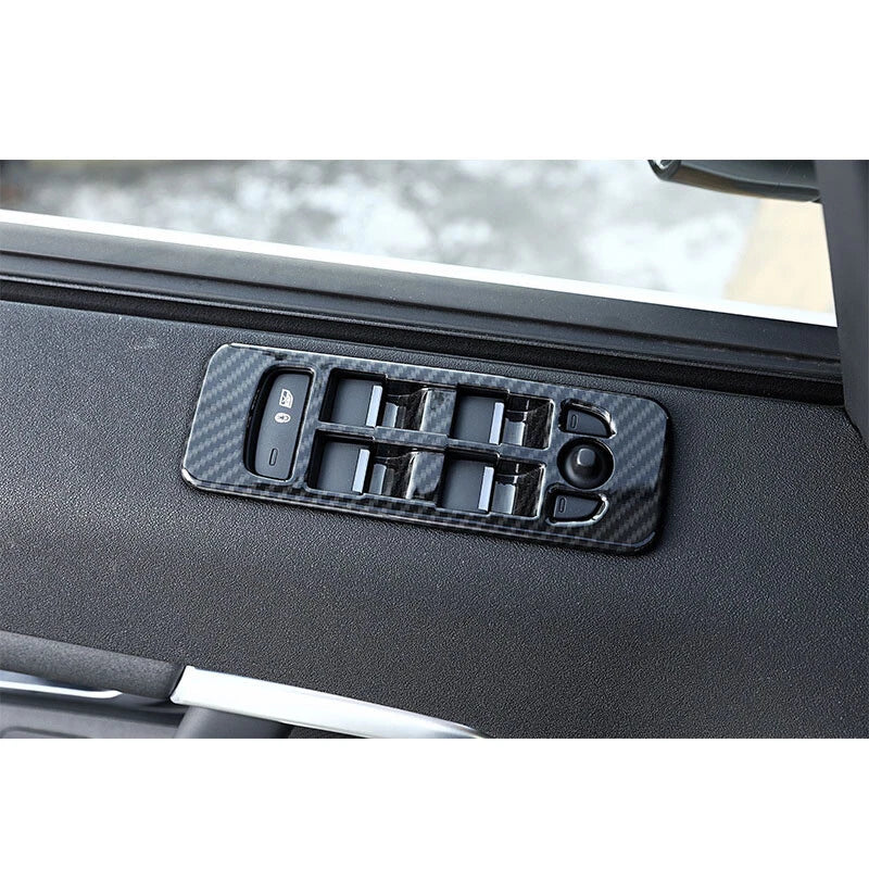 Carbon Style Door Window Switch Cover Trim For Land Rover Discovery Sport 2015+